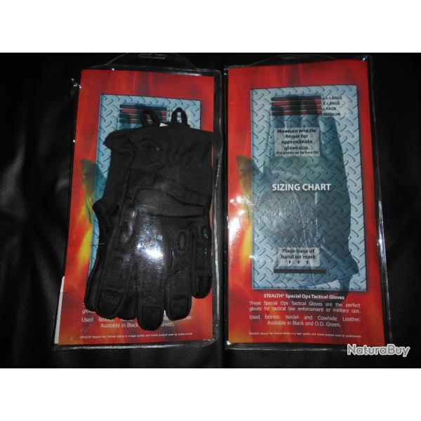 GANTS TACTIQUES SPCIAL OPS - TAILLE   XS = 7,5 - COULEUR NOIR