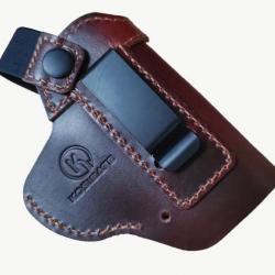 HOLSTER EN CUIR POUR GLOCK 17/19/26