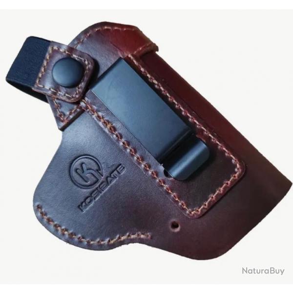 HOLSTER EN CUIR POUR GLOCK 17/19/26