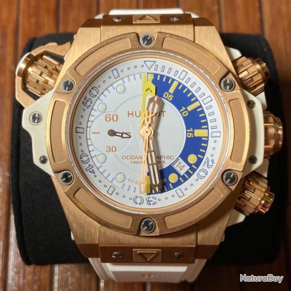 RARE HUBLOT KING POWER GOLD DITION LIMITE  100 EXEMPLAIRES DU MUSE DE MONACO EN OR ET TITANIUM