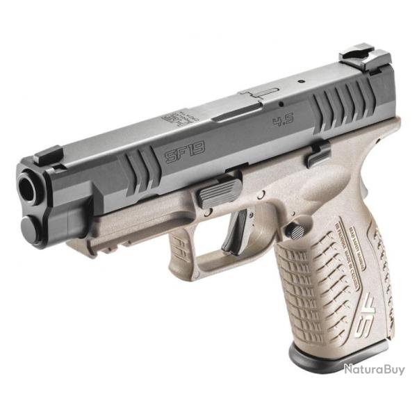 PIST. HS PRODUKT SF19 FDE/BLACK CAL. 9 MM PARA SA 19CPS 117MM 4,5" NON FILET HAUSSE RGLABLE 2 CHAR