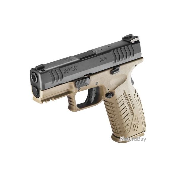 PIST. HS PRODUKT SF19 FDE/BLACK CAL. 9 MM PARA SA 19CPS 96MM 3,8" NON FILET HAUSSE RGLABLE 2 CHARG