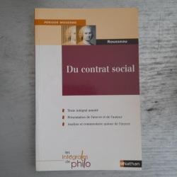 Du contrat social. Rousseau. Texte intégral annoté édition Nathan