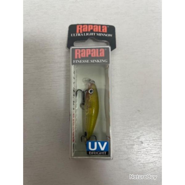 !! LEURRE RAPALA ULTRA LIGHT MINNOW 4 col GLASS DOT AYU UV