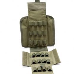 Pochette tactique kaki 25 munitions calibre 12