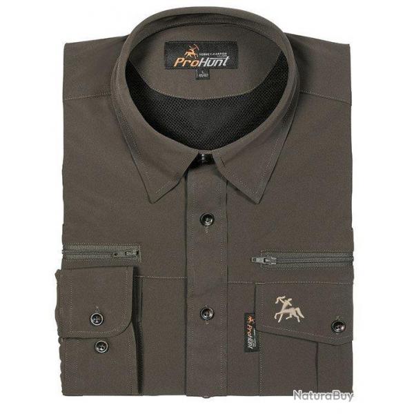 Chemise  manches longues Anti-tique kaki VERNEY CARRON-4XL