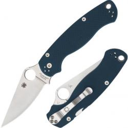 Couteau Spyderco Military 2 Cobalt Blue Manche G10 Lame Acier CPM-SPY27 Compression USA SC36GPCBL2