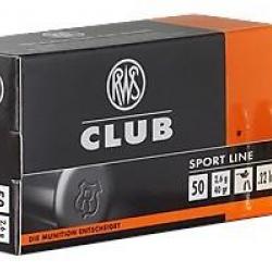 Cartouches RWS 22 LR Club 20 boites ( 1000 munitions )