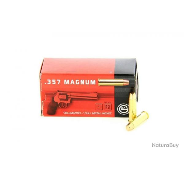 MUNITIONS GECO FMJ CALIBRE .357 MAG 158 GRS BOTE DE 50 20 boites pour 1000 munitions