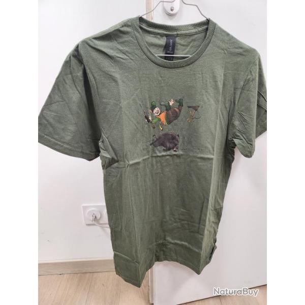 Tee-Shirt Humoristique Chasseur De Sanglier Taille S - LOVERGREEN