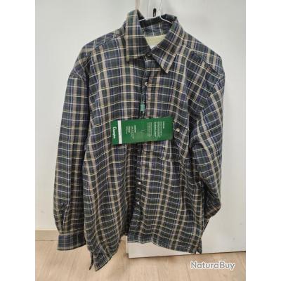Chemise Eddie Bauer Fishing Verte Nylon Respirante Manches Courtes XL