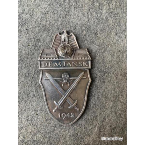 Insigne Allemand , Plaque de bras Demjansk 1942 WW2 reproduction.