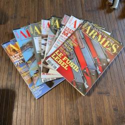 LOT DE 9 MAGAZINES POUR COLLECTIONNEUR ET AMATEURS D'ARMES 8 GAZETTES DES ARMES 1 CIBLES