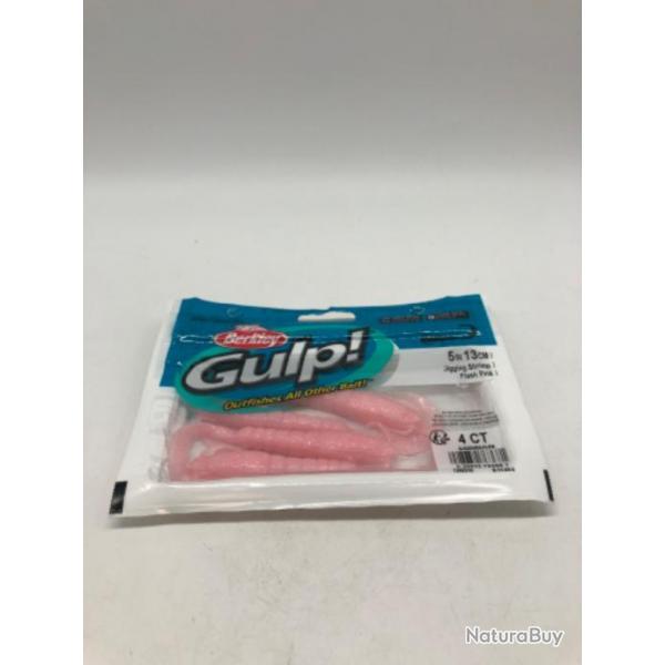 4 leurres souples jigging shrimp Berkley gulp