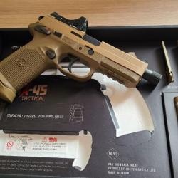 Marui FNX 45 tan GBB avec Micro pro sight - État neuf