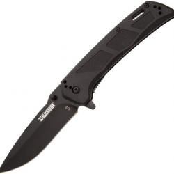 Couteau BLACKHAWK! Bunker Buster Black Manche GFN Lame Acier D2 Black Drop Point Clip BHBB401BK