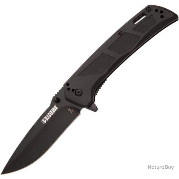 Couteau BLACKHAWK! Bunker Buster Black Manche GFN Lame Acier D2 Black Drop Point Clip BHBB401BK