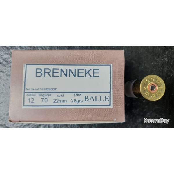 Lot 5 boites de 10 cartouches calibre 12 Brenneke