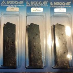 Chargeur pistolet 1911 45ACP 7 coups - Lot de 3 - noir