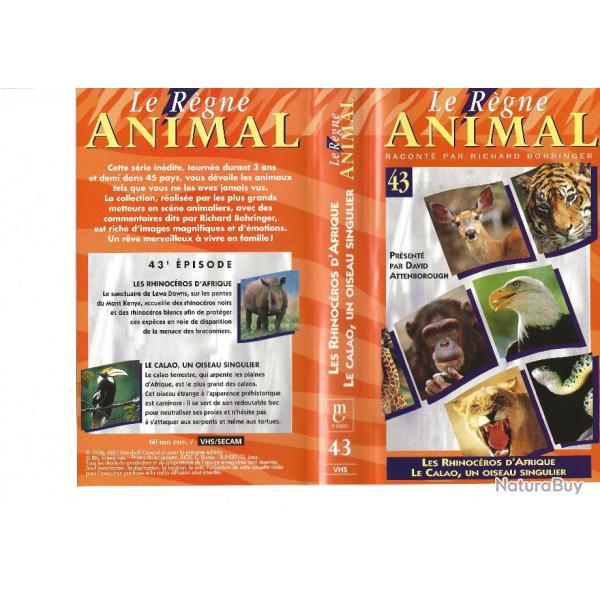 Collection de 48 VHS " LE REGNE ANIMAL "