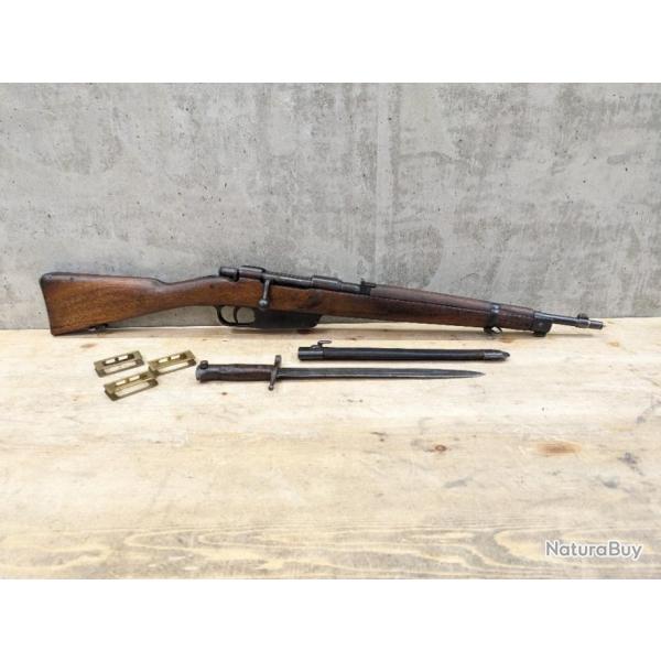 Carabine Carcano m38 avec clips et baonnette