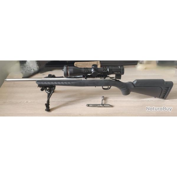 Ruger American Rimfire canon inox 22LR + colliers