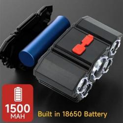 Lampe 5 led  frontale rechargeable  batterie 18650 intégrée Offre limité. B