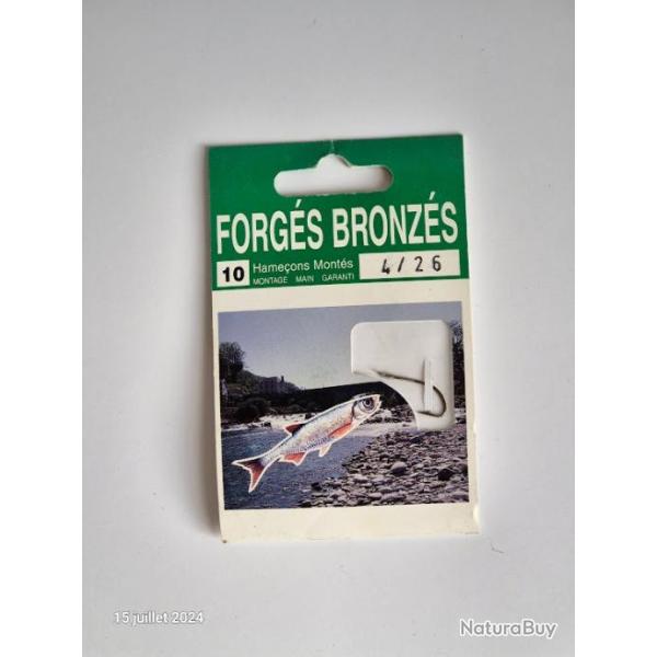 Pochettes de 10 Bas de ligne montes forge bronzes taille 4/26