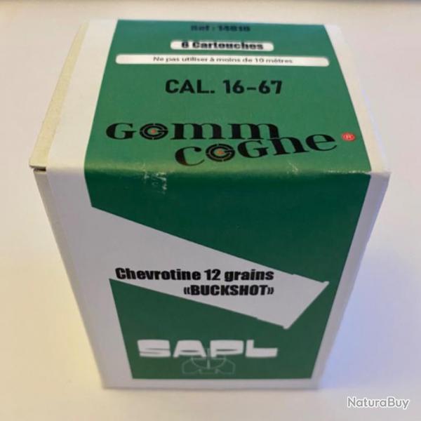 Munitions Gomm Cogne classes en catgorie C SAPL 16/67 chevrotine