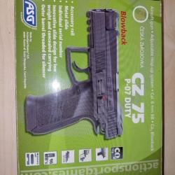 Replique GBB cz 75 p-07 duty ASG, 1,5 joules