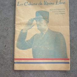 ancien revue de Septembre 1944 cahier des Maines libre