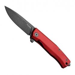 Couteau "Myto" blackwash, Manche aluminium rouge [Lionsteel]