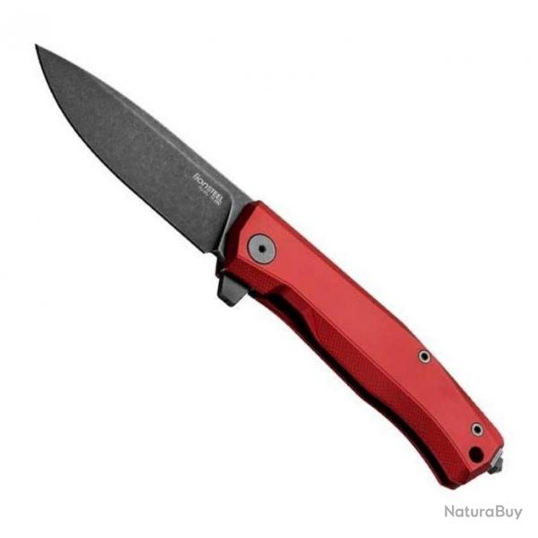 Couteau "Myto" blackwash, Manche aluminium rouge [Lionsteel]