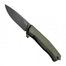 Couteau "Myto" blackwash, Manche aluminium vert [Lionsteel]