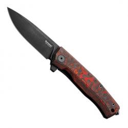 Couteau "Myto" blackwash, Manche fibre de carbone Mars Valley [Lionsteel]