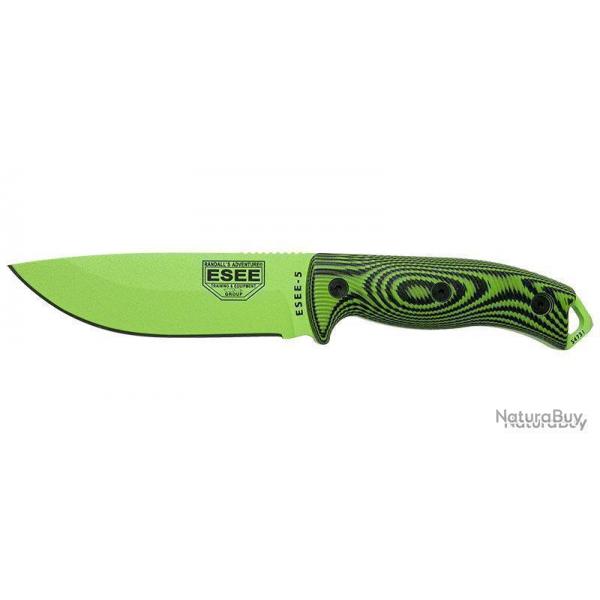 ESEE-5 - Lame Venom Green - Vert/Noir