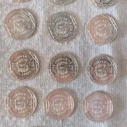 18 pièces de 10eur en argent