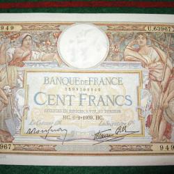 cent francs Olivier Merson du 2-2-1939 TTB+