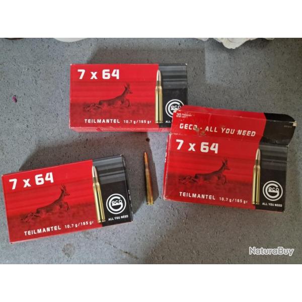 munition geco teilmantel 7*64  165g