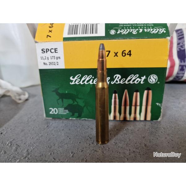 munition sellier et bellot 7*64 SPCE 11.2g