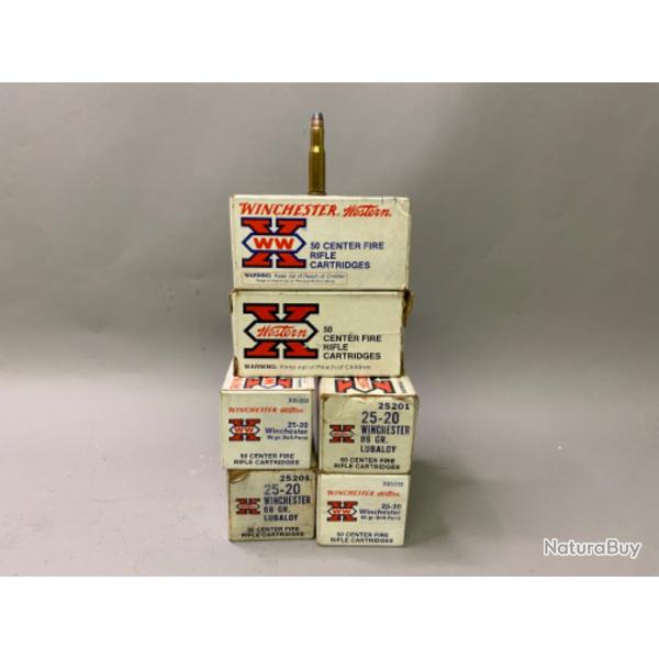 Munitions Winchester - Cal. 25-20 - 86gr Lubaloy (bote de 50 cartouches)