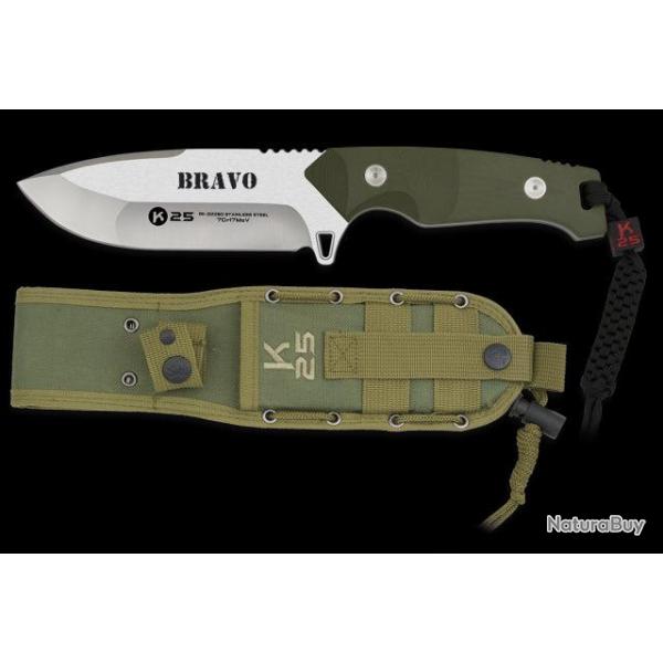 K25 32260 Bravo Couteau tactique, survie , bushcraft , militaire