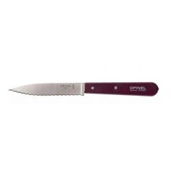 Opinel 113 couteau à éplucher , cranté - couleur aubergine