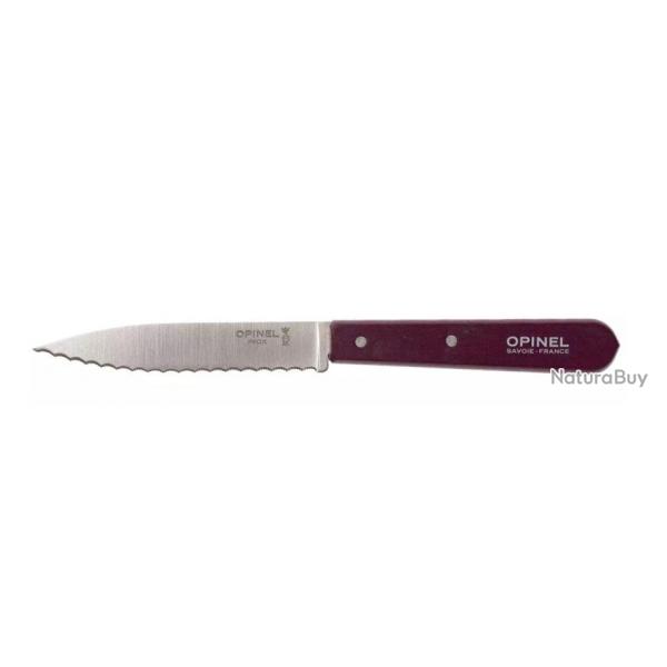 Opinel 113 couteau  plucher , crant - couleur aubergine