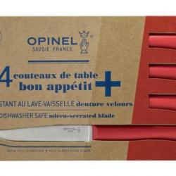 Opinel Coffret 4 couteaux de table Bon Appétit+ Rouge