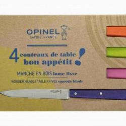 Opinel Coffret de 4 couteaux de table N°125 Bon Appétit Pop