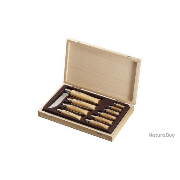 Opinel Coffret Vitrine La Collection 10 Couteaux Inox du n02 au n12