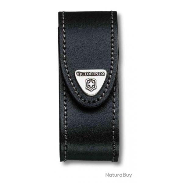 Victorinox 4.0520.3 Etui ceinture Cuir av. fermeture scratch noir