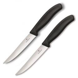 Victorinox 6.7933.12 Couteau à steak et à Pizza " Gourmet " Grand modèle noir 2 pcs