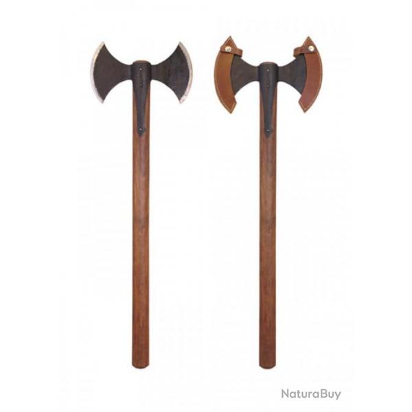 Wiking Hache Viking forge  la main avec une lame  double hache lourde en acier au carbone